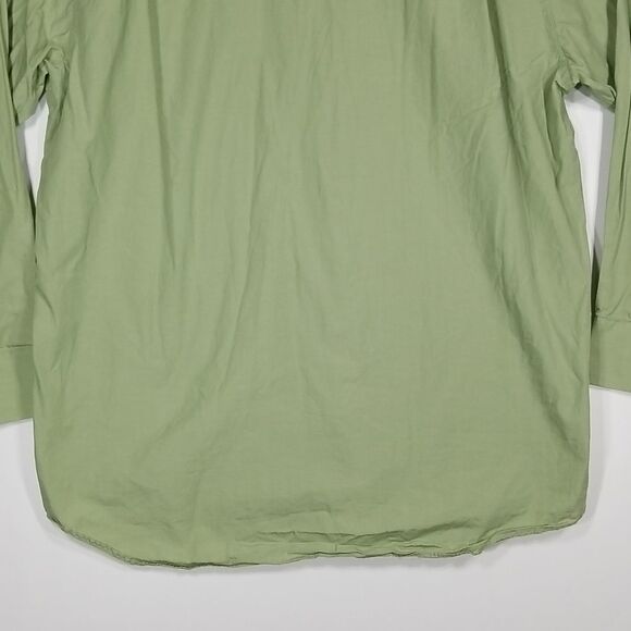 Nautica Shirt Men's 17 34/35 Button Up Regular Long Sleeve Olive Green Office - Picture 8 of 8